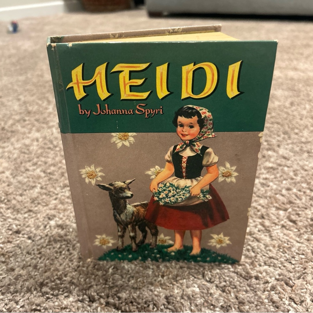 Vintage Heidi by Johanna Spyri Hardcover  Classics Children’s Book 1955